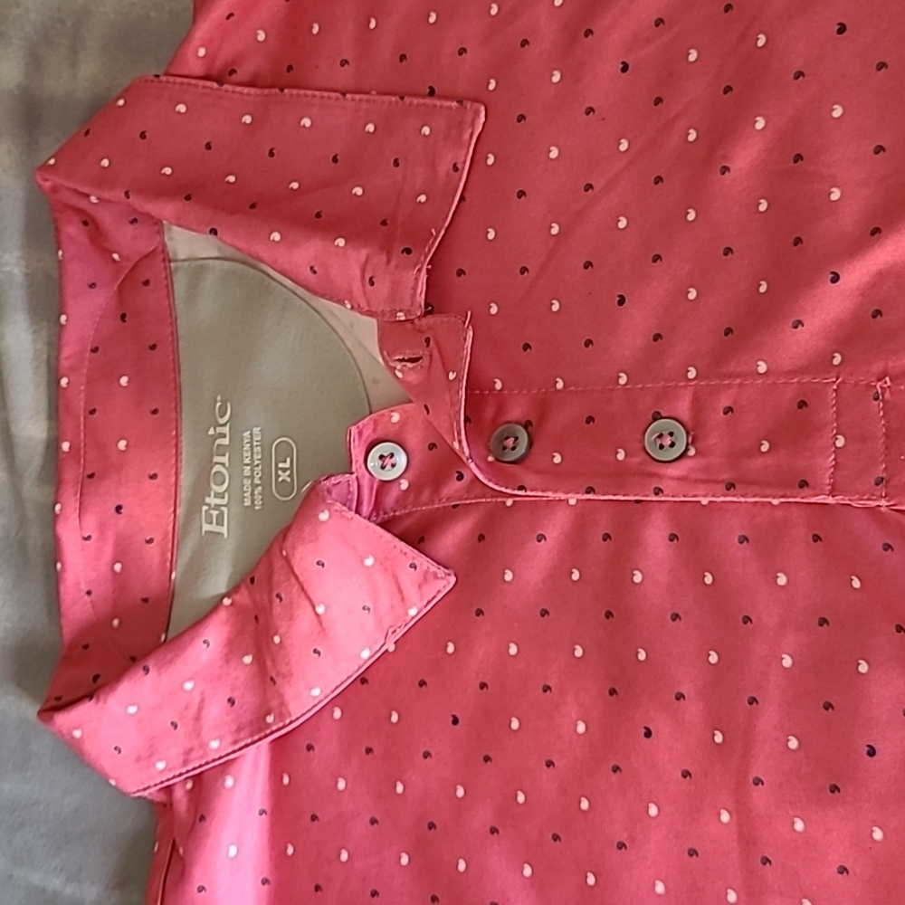 Etonic Collar Shirt, XL, Pink - Picture 2 of 7